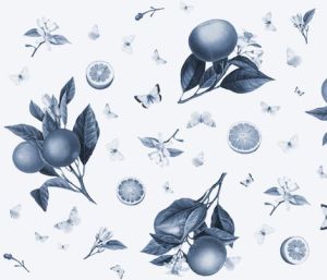 Porcelain botanical print fabric design by blue hours atelier. Click through for more examples of custom fabric design, lingerie work, and where to shop designs.